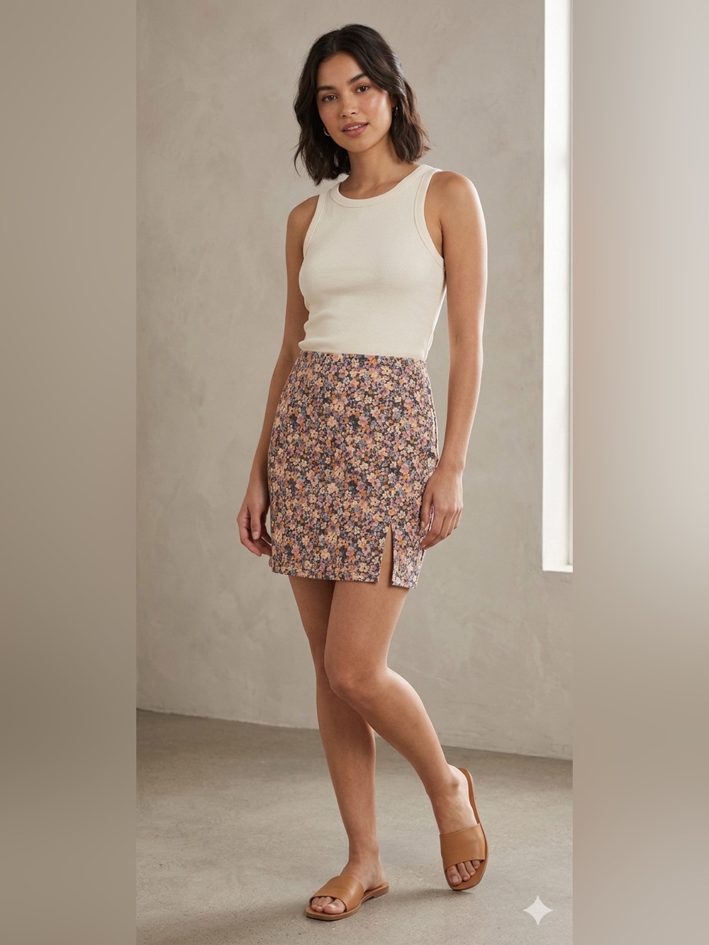 WILD FABLE Floral Print Women's Skirt PENCIL CASUAL NWOT